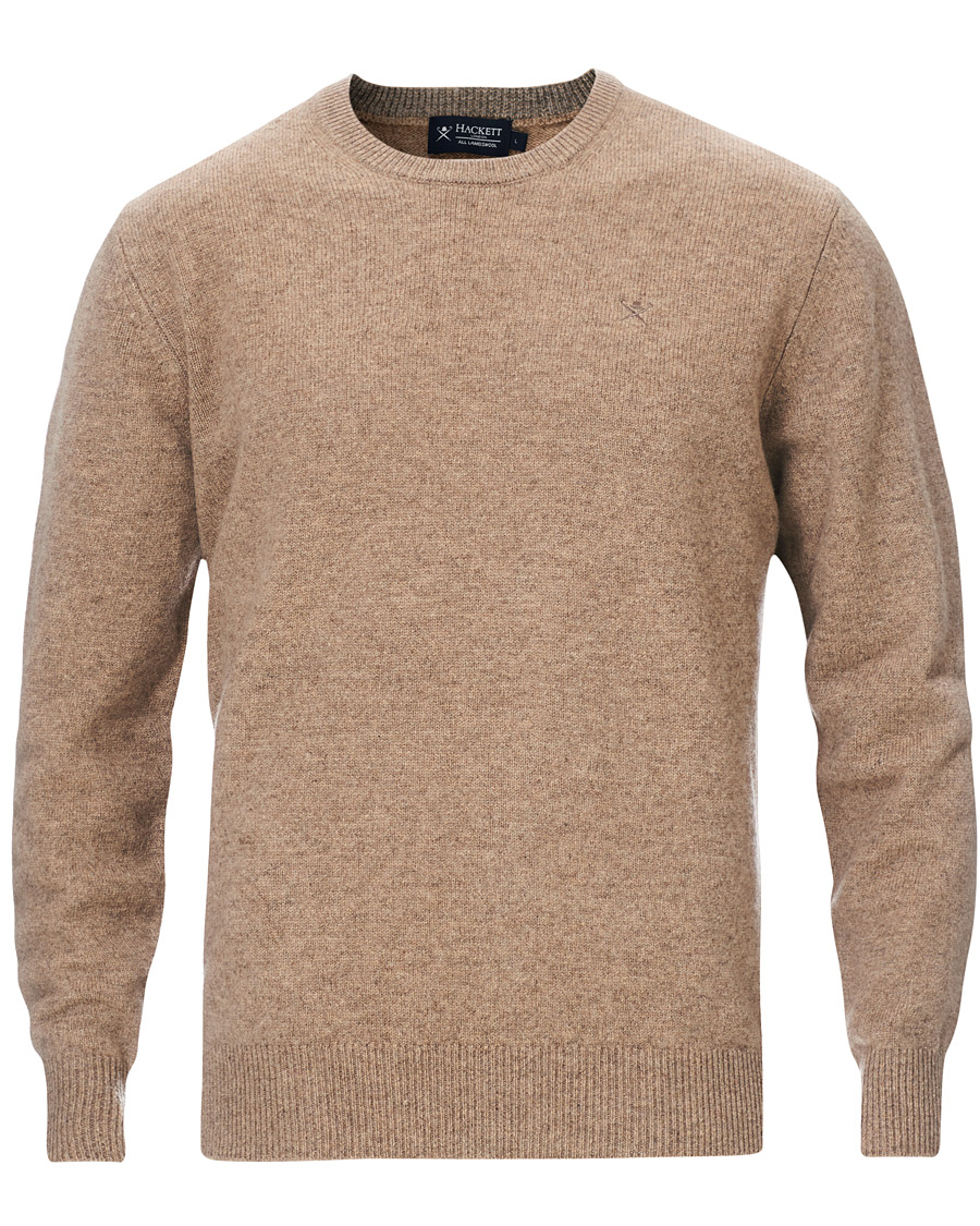 Herre | Trøjer | Hackett | Lambswool Crew Neck Mushroom