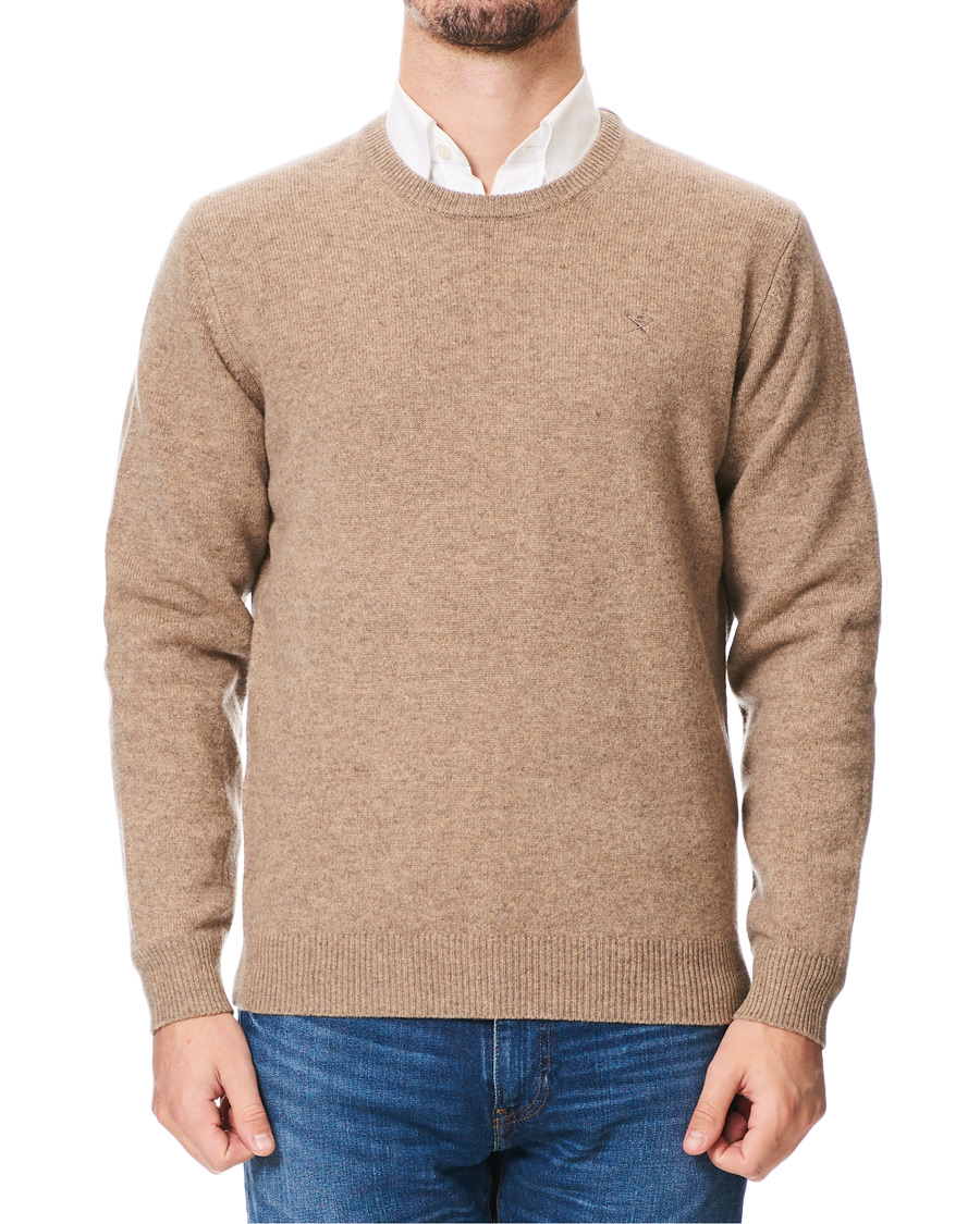 Herre | Trøjer | Hackett | Lambswool Crew Neck Mushroom