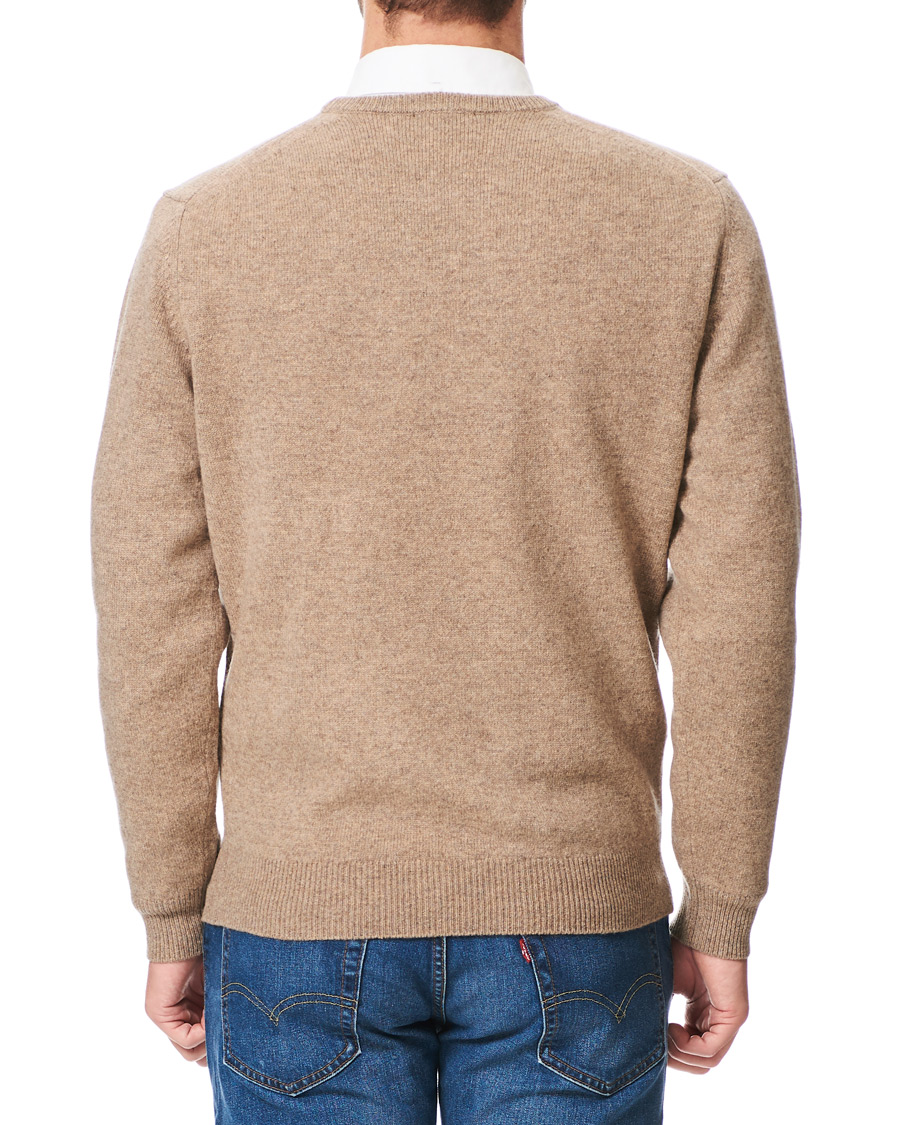 Herre | Trøjer | Hackett | Lambswool Crew Neck Mushroom