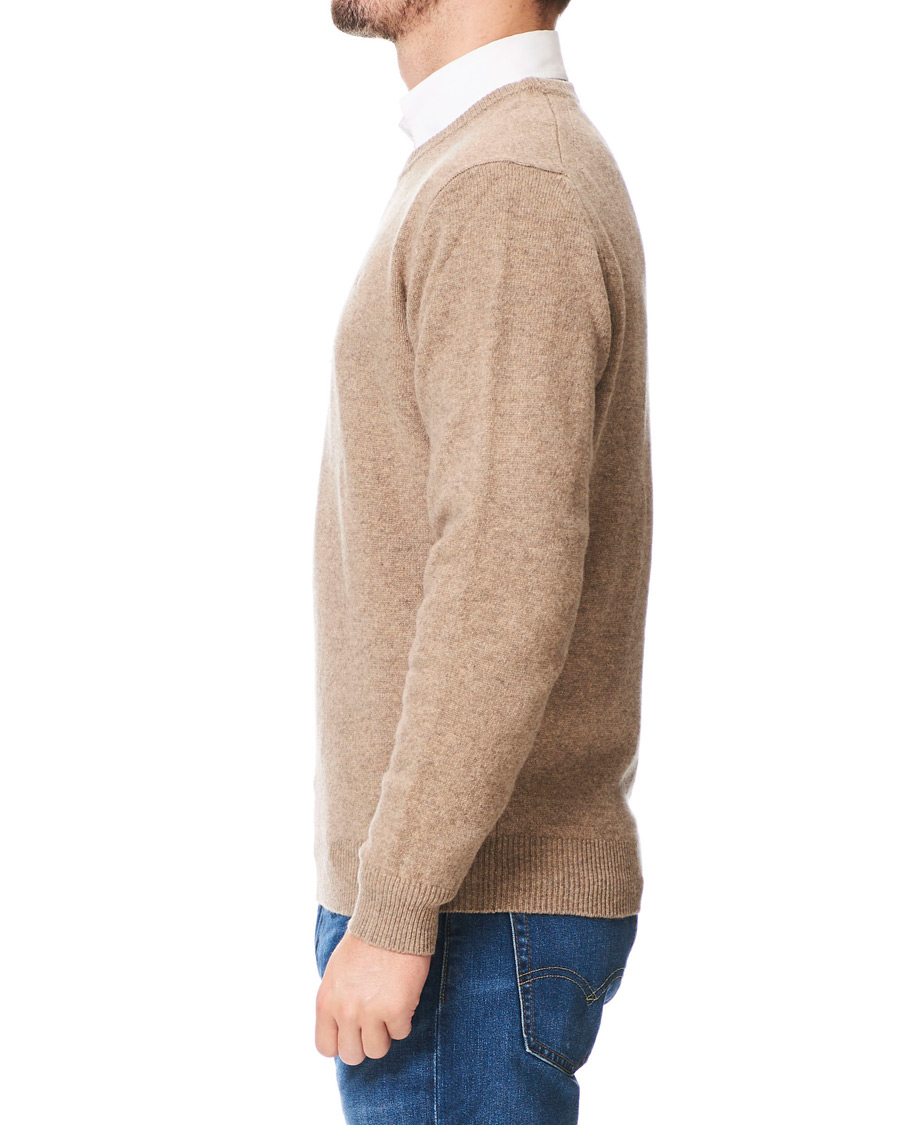 Herre | Trøjer | Hackett | Lambswool Crew Neck Mushroom