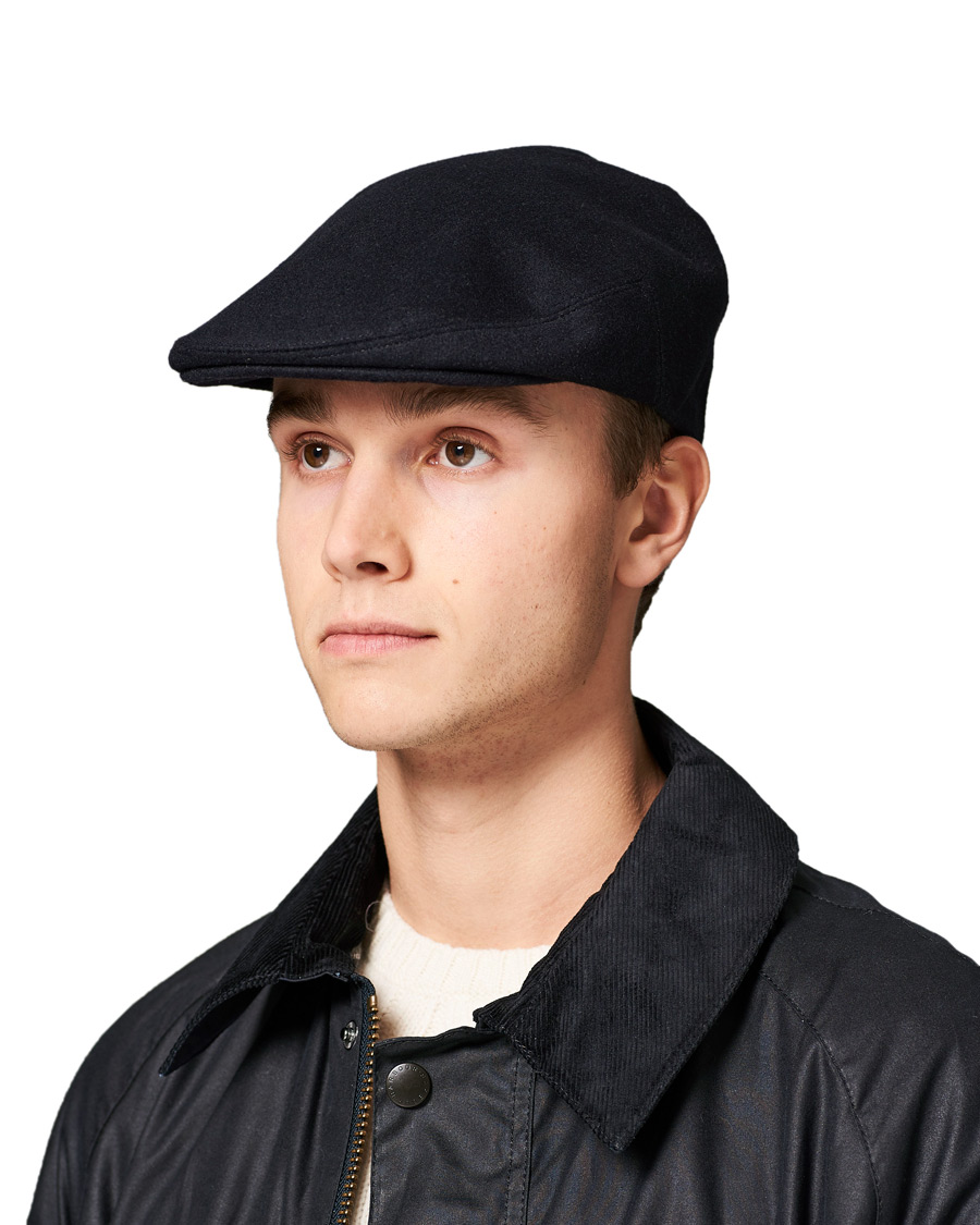 Herre | Lock & Co Hatters Glen Flat Loden Cap Navy | Lock & Co Hatters | Glen Flat Loden Cap Navy