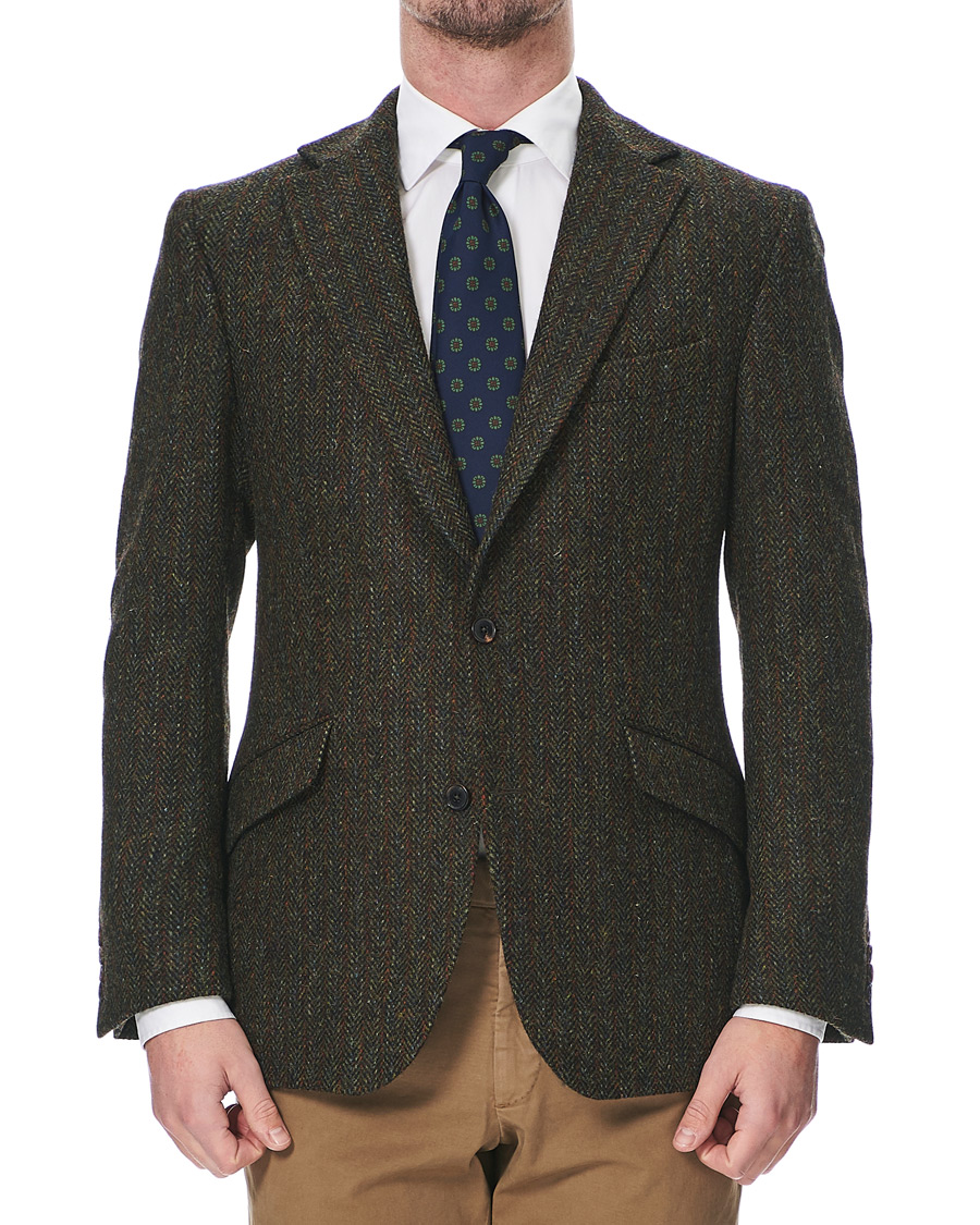 Herre | Blazere & jakker | Walker Slater | Edward Harris Tweed Herringbone Blazer Green