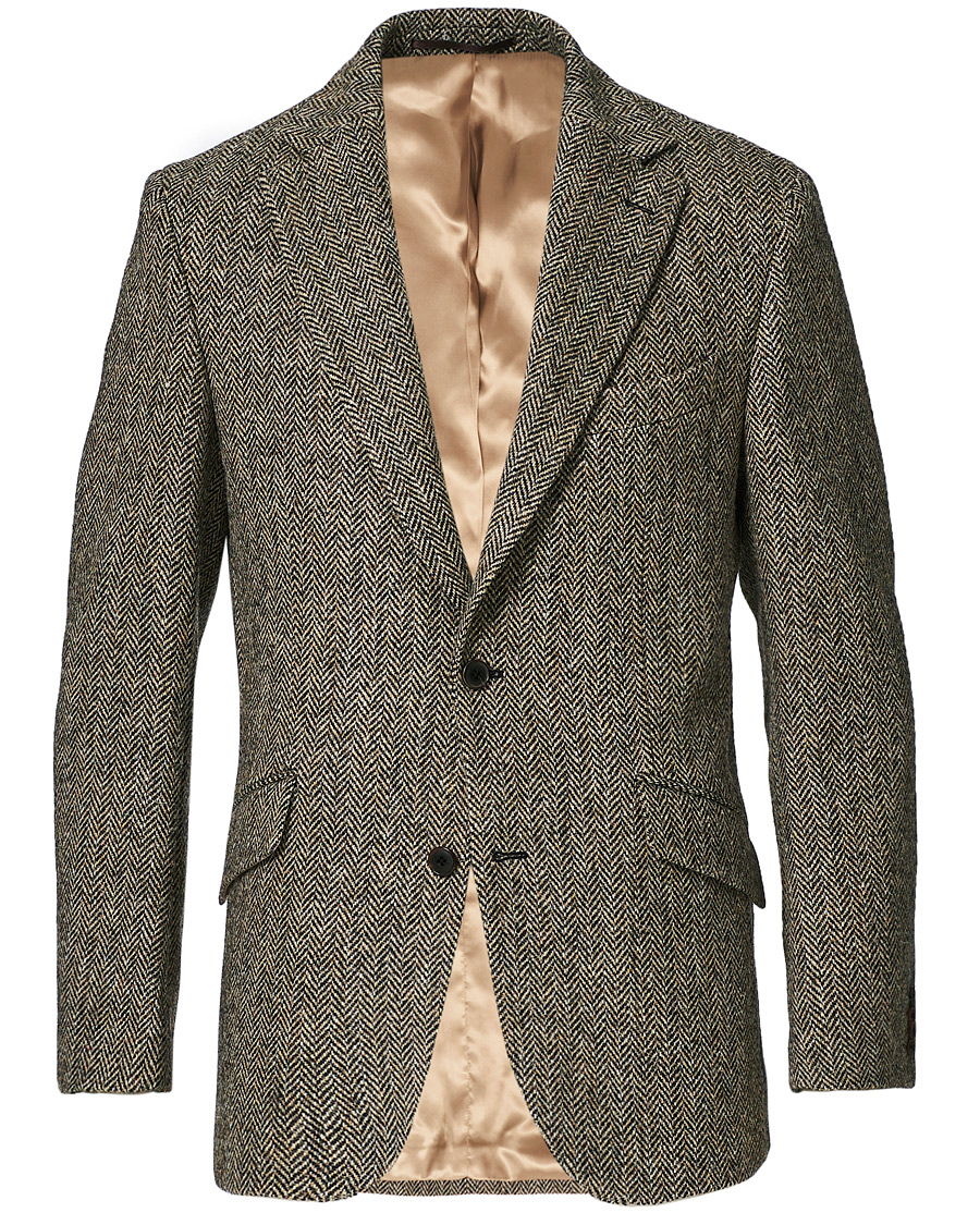 Herre | Blazere & jakker | Walker Slater | Edward Harris Tweed Herringbone Blazer Charcoal
