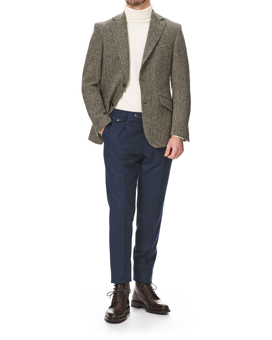 Herre | Blazere & jakker | Walker Slater | Edward Harris Tweed Herringbone Blazer Charcoal