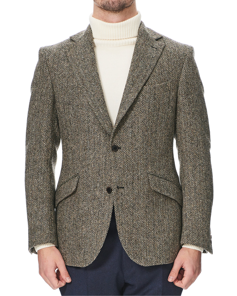Herre | Blazere & jakker | Walker Slater | Edward Harris Tweed Herringbone Blazer Charcoal