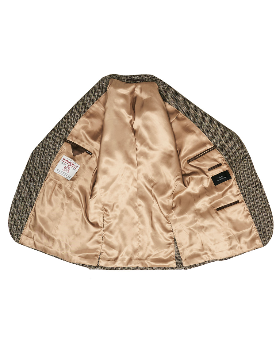 Herre | Blazere & jakker | Walker Slater | Edward Harris Tweed Herringbone Blazer Charcoal