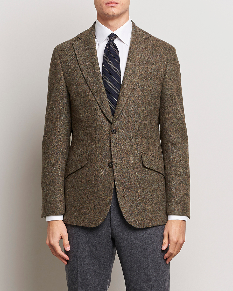 Herre | Tweedblazer | Walker Slater | Edward Wool Donegal Blazer Moss Green