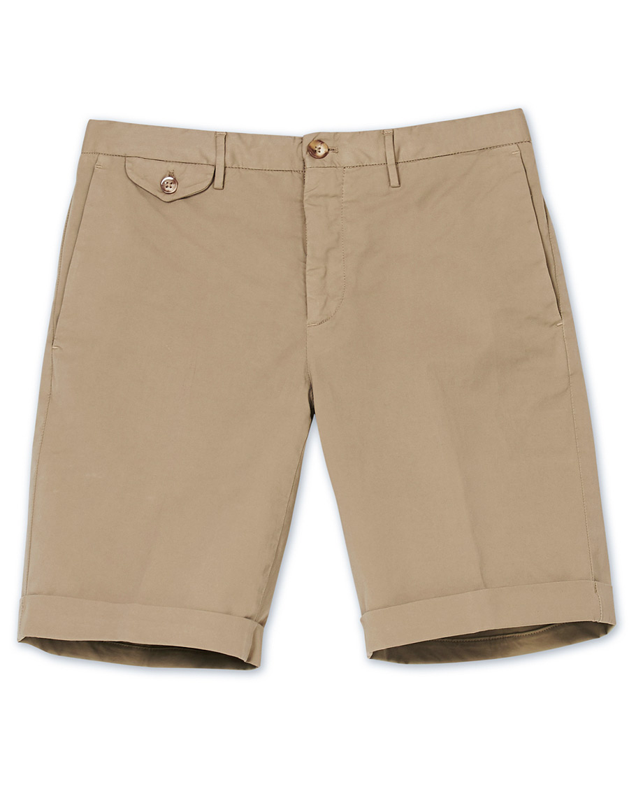 Herre | Shorts | Incotex | Cotton Chino Shorts Beige