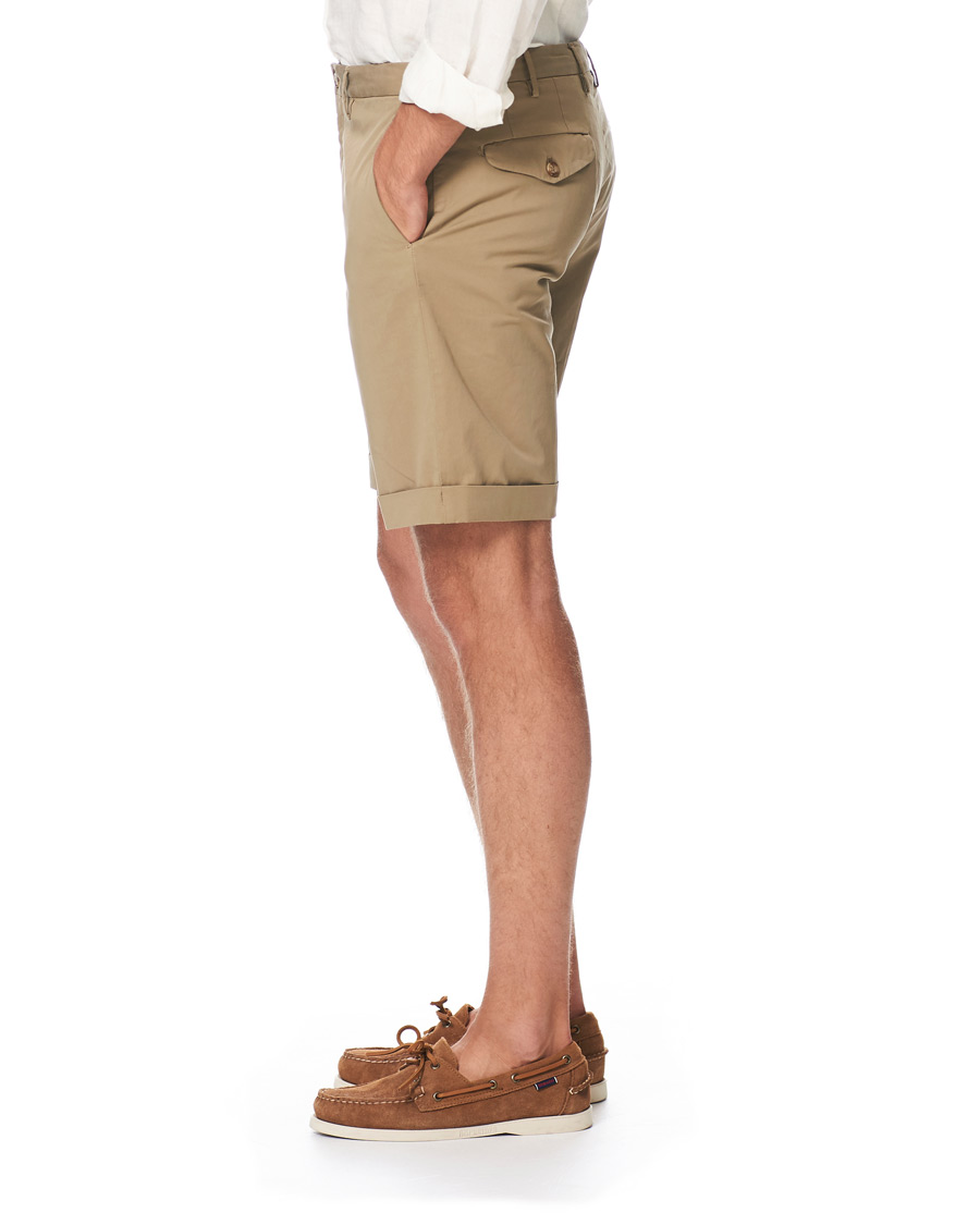 Herre | Shorts | Incotex | Cotton Chino Shorts Beige
