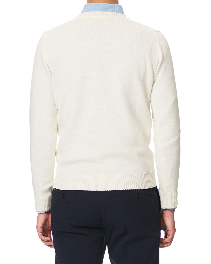 Herre | Trøjer | Stenströms | Heavy Knitted Merino Crew Neck Cream