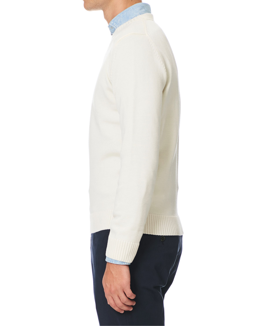 Herre | Trøjer | Stenströms | Heavy Knitted Merino Crew Neck Cream