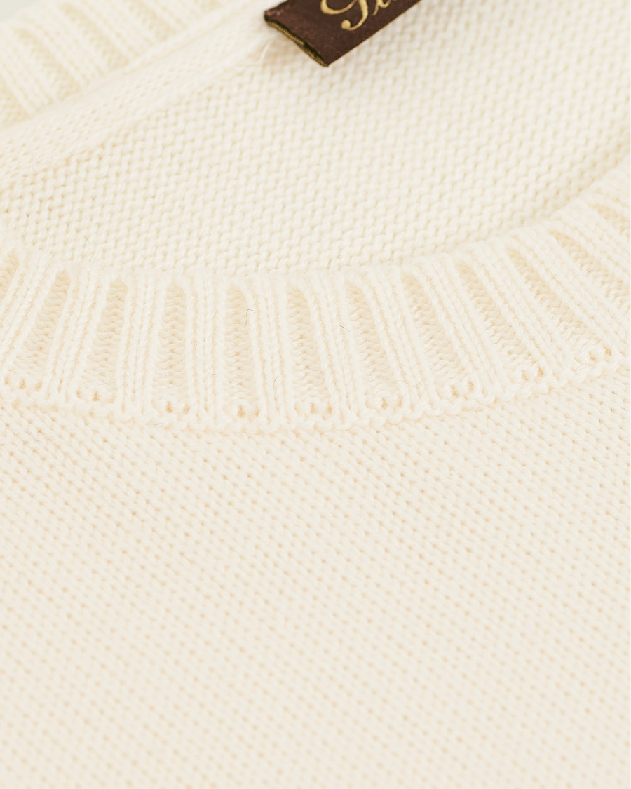 Herre | Trøjer | Stenströms | Heavy Knitted Merino Crew Neck Cream