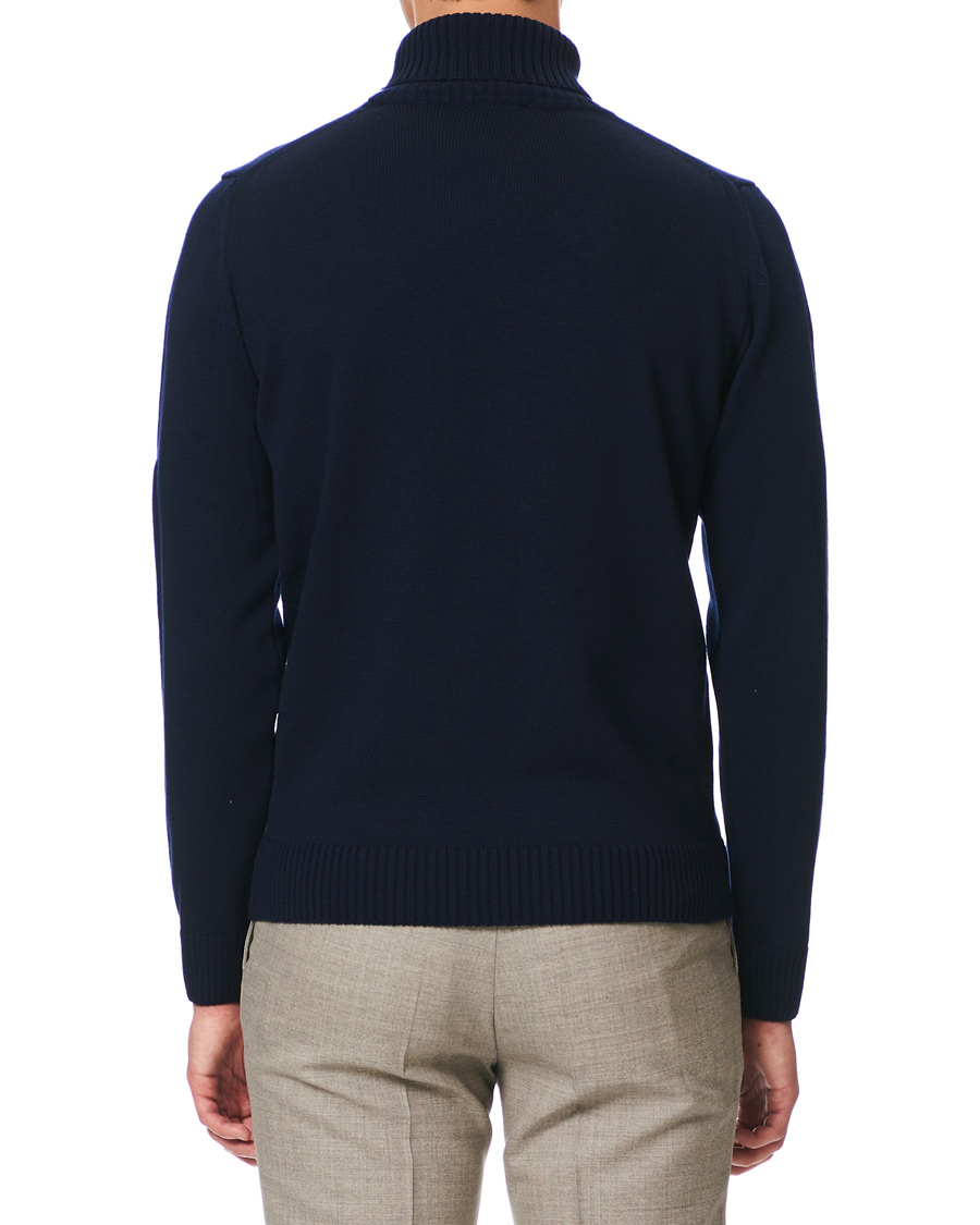 Herre | Trøjer | Stenströms | Heavy Knitted Merino Rollneck Navy