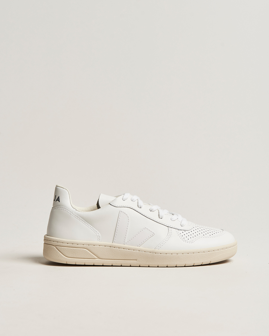 Herre | Veja V-10 Leather Sneaker Extra White | Veja | V-10 Leather Sneaker Extra White
