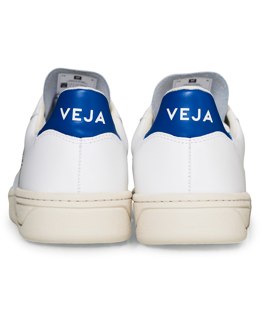 Herre | Veja V-10 Leather Sneaker Extra White/Kaki Indigo | Veja | V-10 Leather Sneaker Extra White/Kaki Indigo