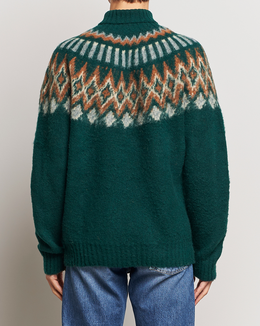 Herre | Trøjer | Howlin' | Brushed Wool Fair Isle Roll Neck Forest
