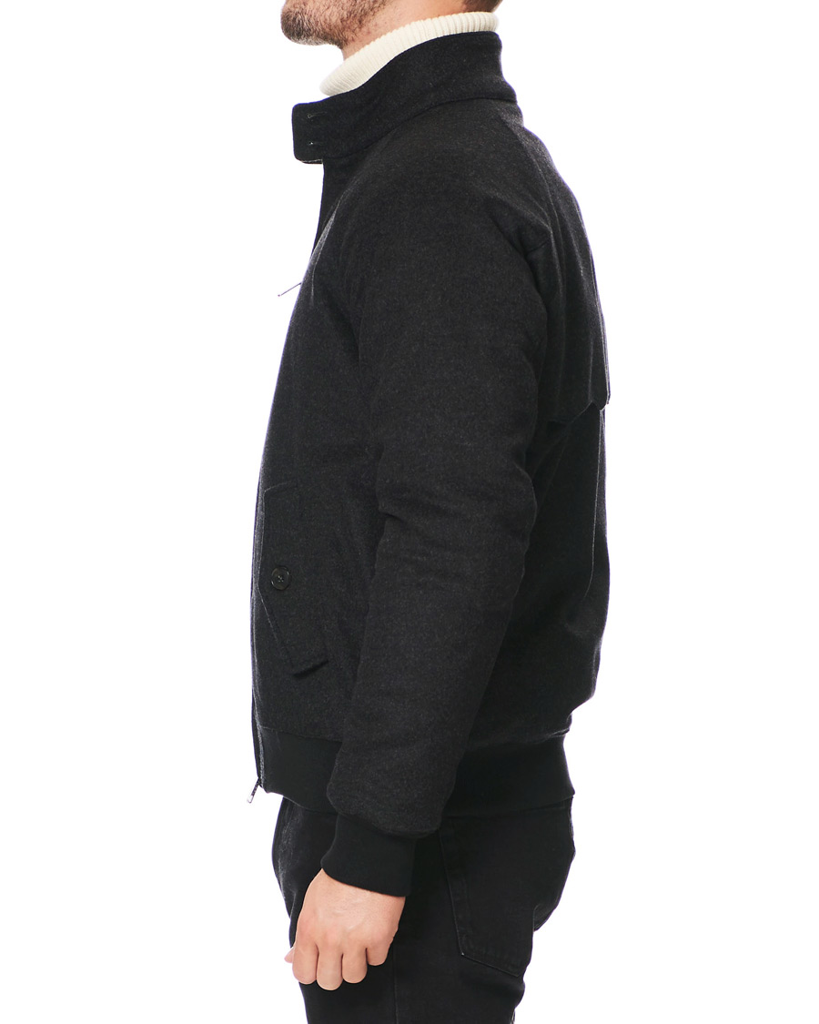 Herre | Jakker | Baracuta | G9 Padded Melton Wool Harrington Jacket Charcoal