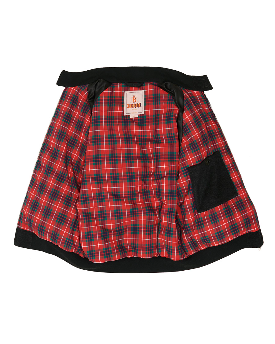 Herre | Jakker | Baracuta | G9 Padded Melton Wool Harrington Jacket Charcoal