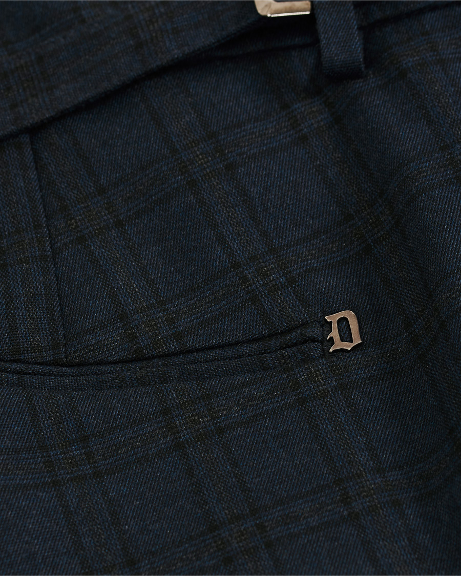 Herre | Bukser | Dondup | Carl Side Adjusted Trousers Blue Check