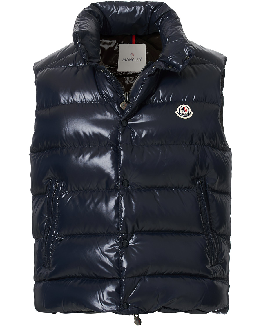 sur hjælpemotor død Moncler Tib Down Gilet Navy - CareOfCarl.dk