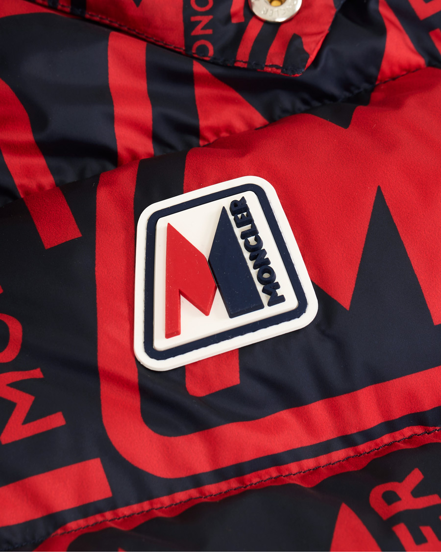 Herre | Jakker | Moncler | Frioland Hooded Down Jacket Red/Multi