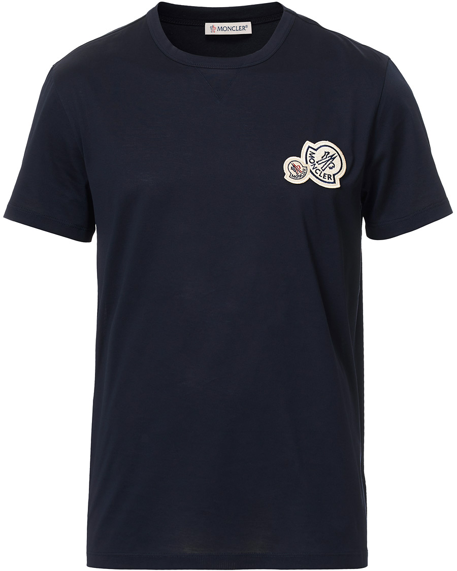 Herre | T-Shirts | Moncler | Patch Logo T-shirt Navy