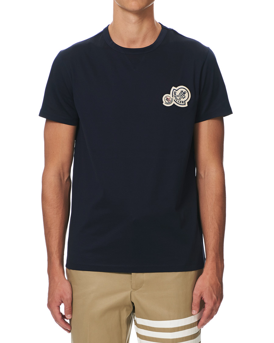 Herre | T-Shirts | Moncler | Patch Logo T-shirt Navy