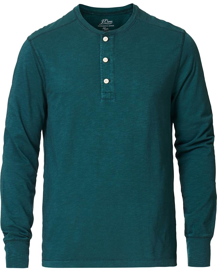Herre | Trøjer | J.Crew | Garment Dyed Henley Old Forest
