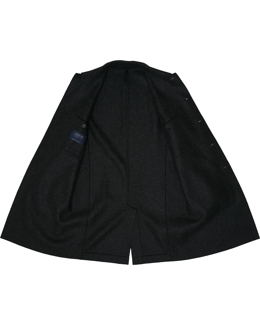 Herre | Jakker | Harris Wharf London | Pressed Wool Mac Coat Anthracite
