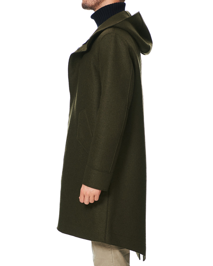 Herre | Jakker | Harris Wharf London | Pressed Wool Fishtail Parka Moss Green