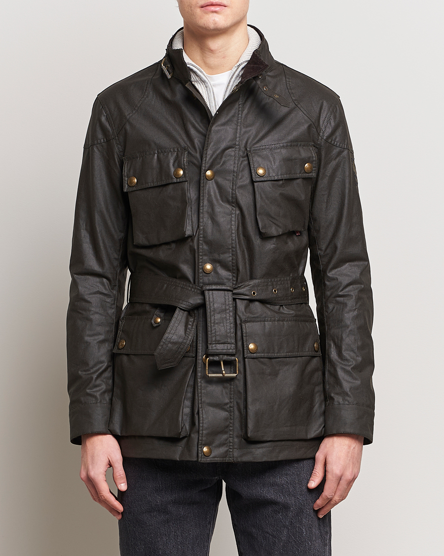 Herre | Jakker | Belstaff | Trialmaster Waxed Jacket Faded Olive