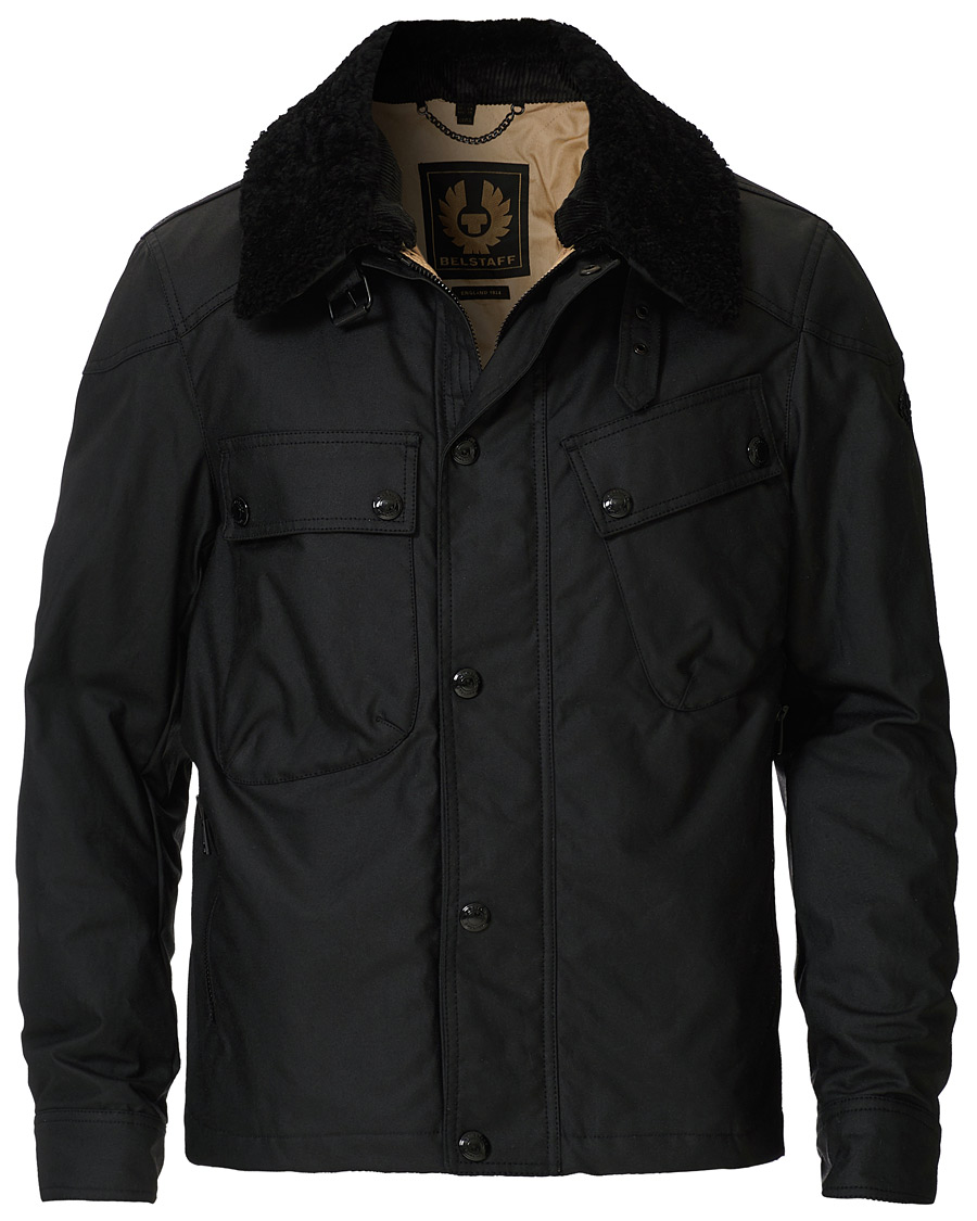 Herre | Jakker | Belstaff | Patrol Waxed Sherling Jacket Black