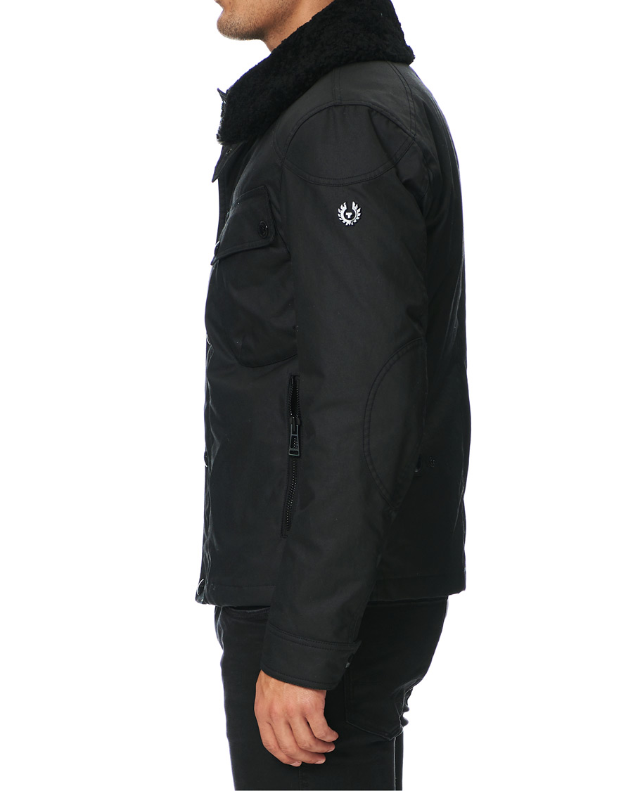 Herre | Jakker | Belstaff | Patrol Waxed Sherling Jacket Black