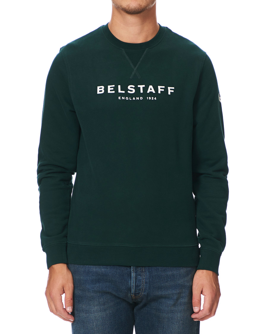 Herre | Trøjer | Belstaff | 1924 Crew Neck Logo Sweat Pine