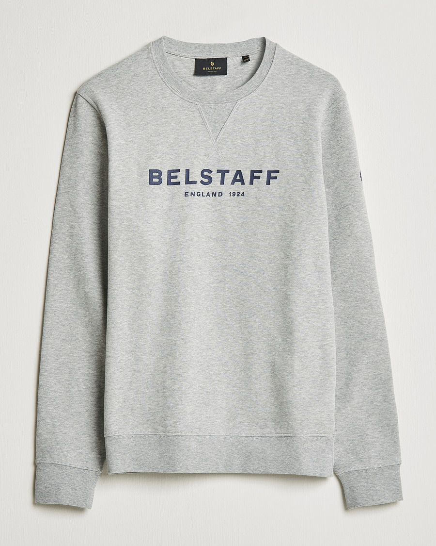 Herre | Trøjer | Belstaff | 1924 Crew Neck Logo Sweat Grey Melange