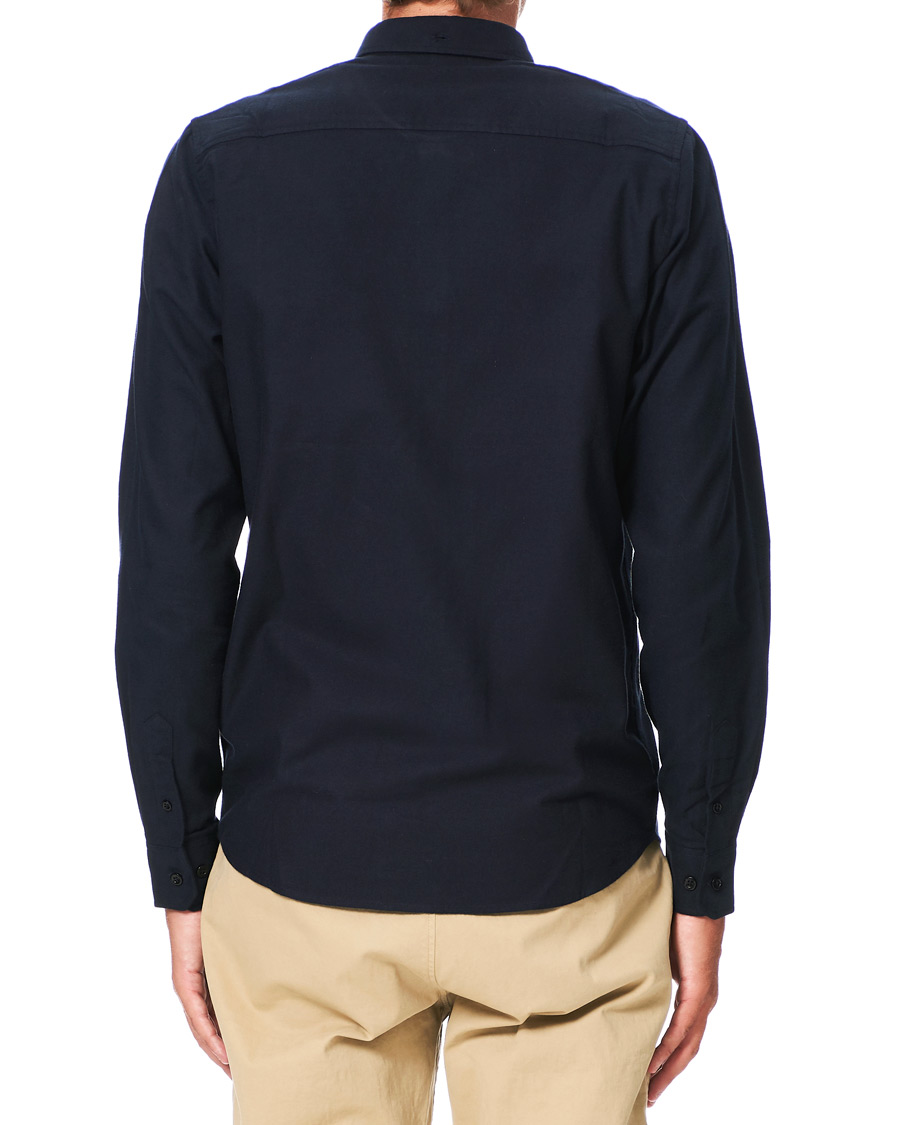 Herre | Skjorter | Norse Projects | Anton Brushed Flannel Shirt Dark Navy