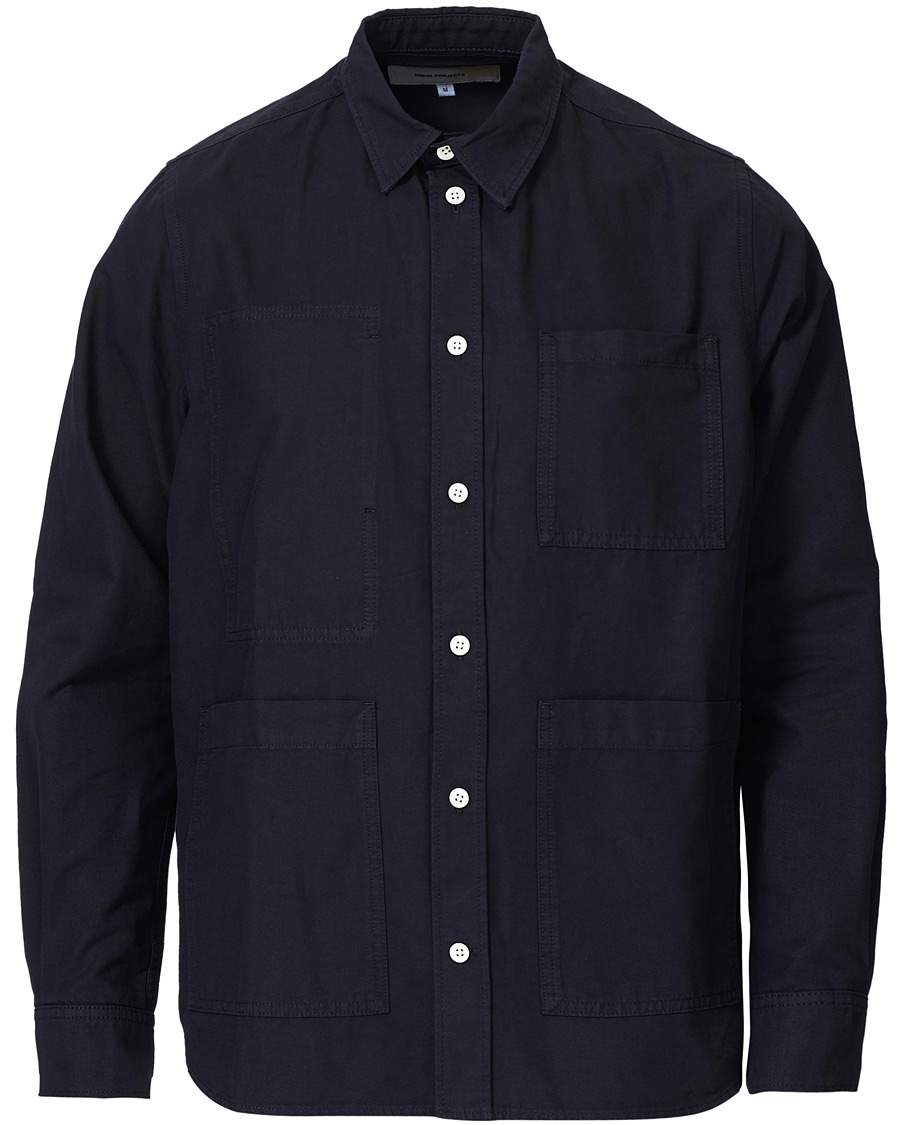 Herre | Skjorter | Norse Projects | Thorsten Canvas Overshirt Dark Navy