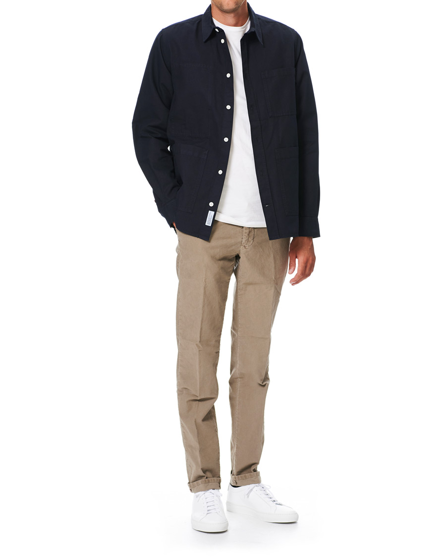 Herre | Skjorter | Norse Projects | Thorsten Canvas Overshirt Dark Navy