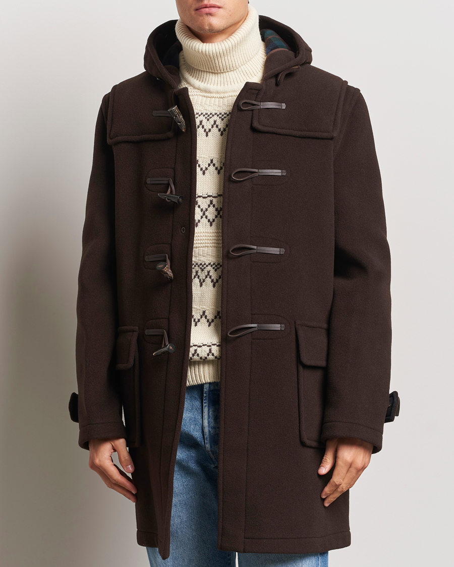 Herre | Gloverall | Gloverall | Morris Duffle Coat Brown/Tartan