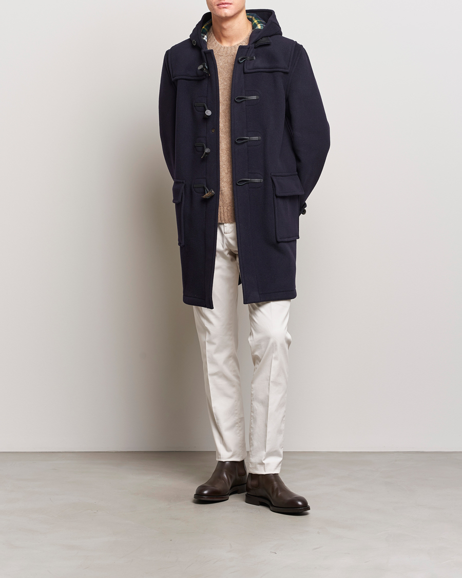 Herre | Duffle coats | Gloverall | Morris Duffle Coat Navy/Dress Gordon