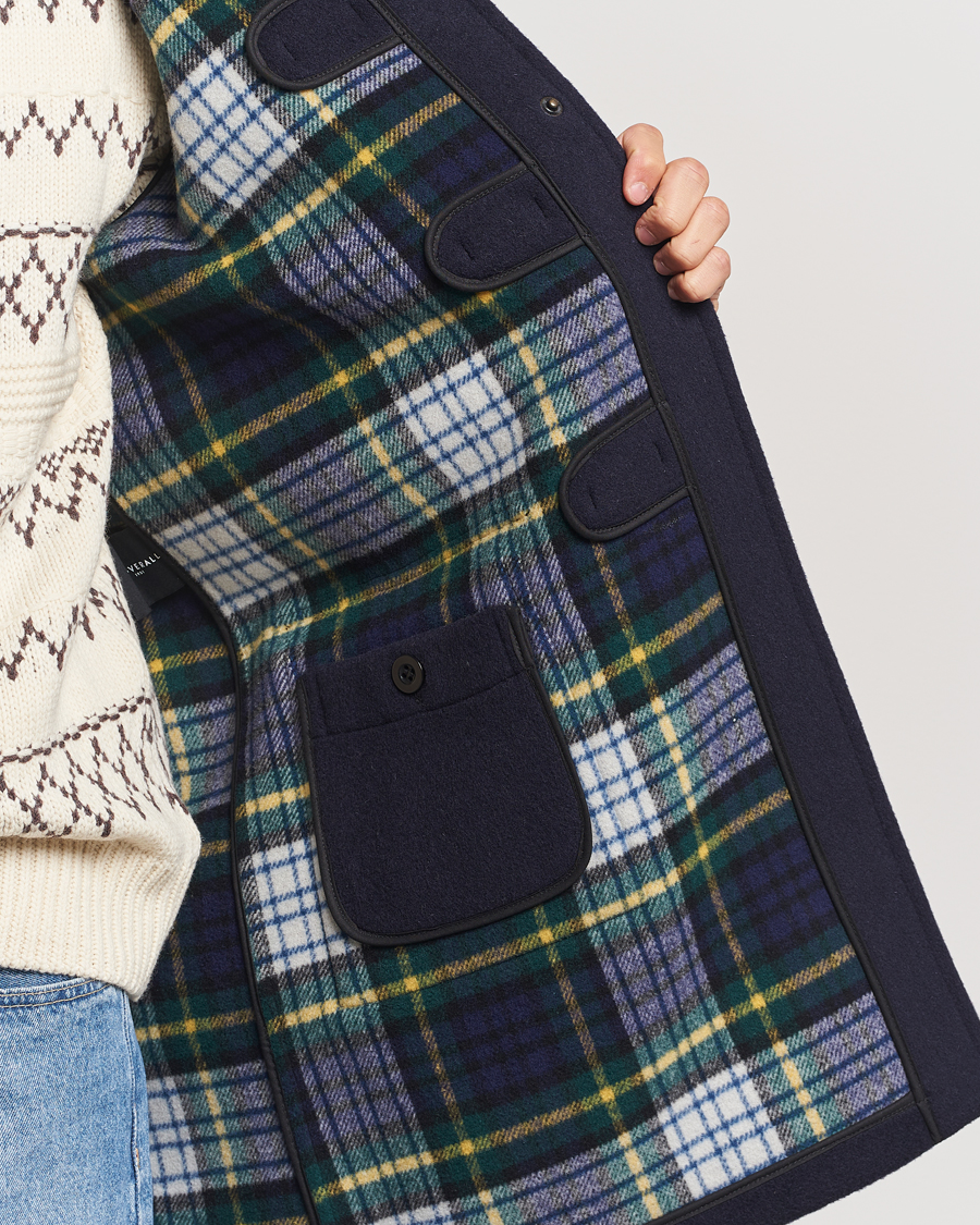 Herre | Jakker | Gloverall | Morris Duffle Coat Navy/Dress Gordon