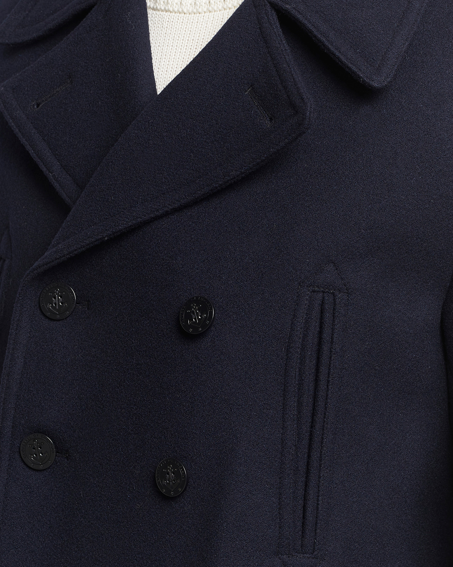 Herre | Jakker | Gloverall | Churchill Reefer Peacoat Navy