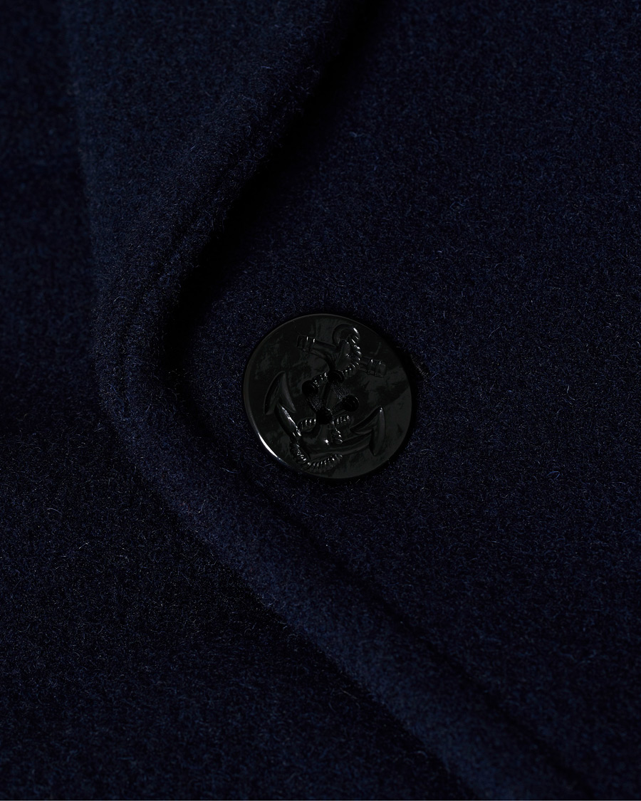 Herre | Jakker | Gloverall | Shakelton Long Peacoat Navy