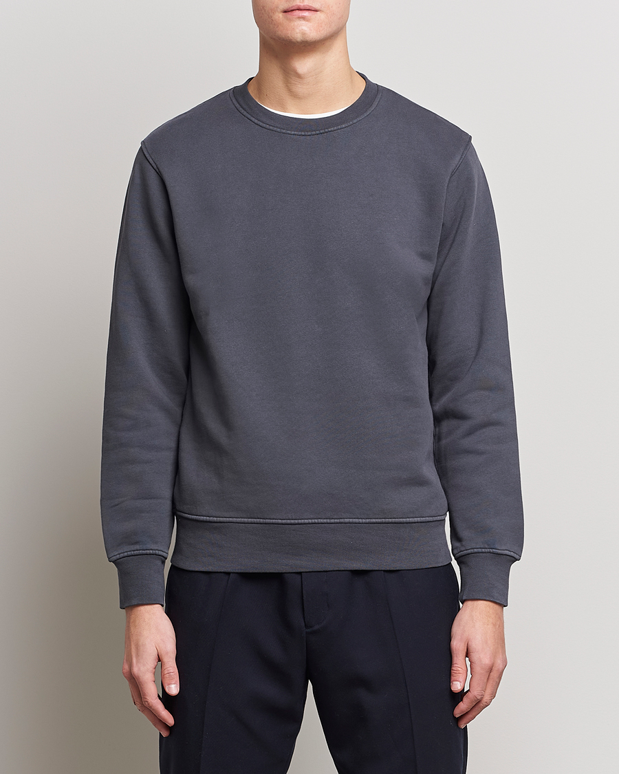 Herre | Grå sweatshirts | Colorful Standard | Classic Organic Crew Neck Sweat Lava Grey