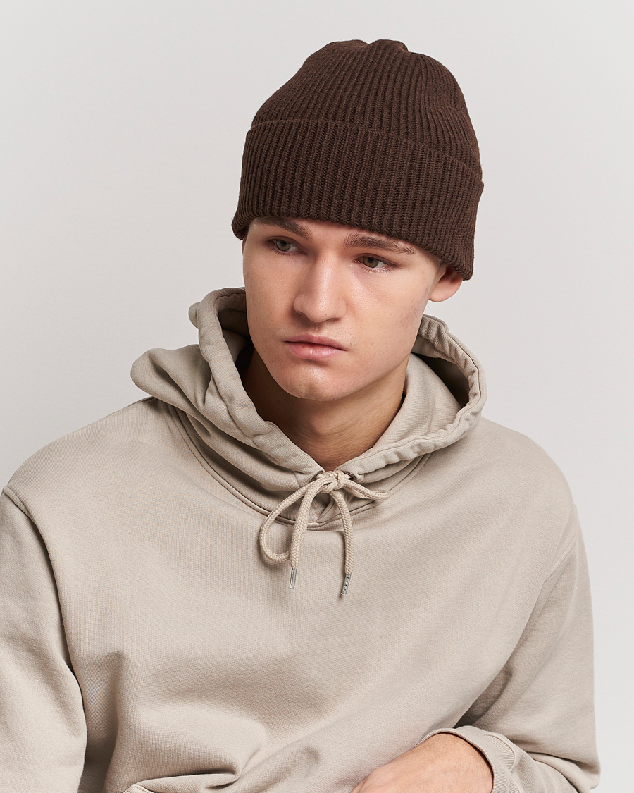 Herre | Huer | Colorful Standard | Merino Wool Beanie Coffee Brown