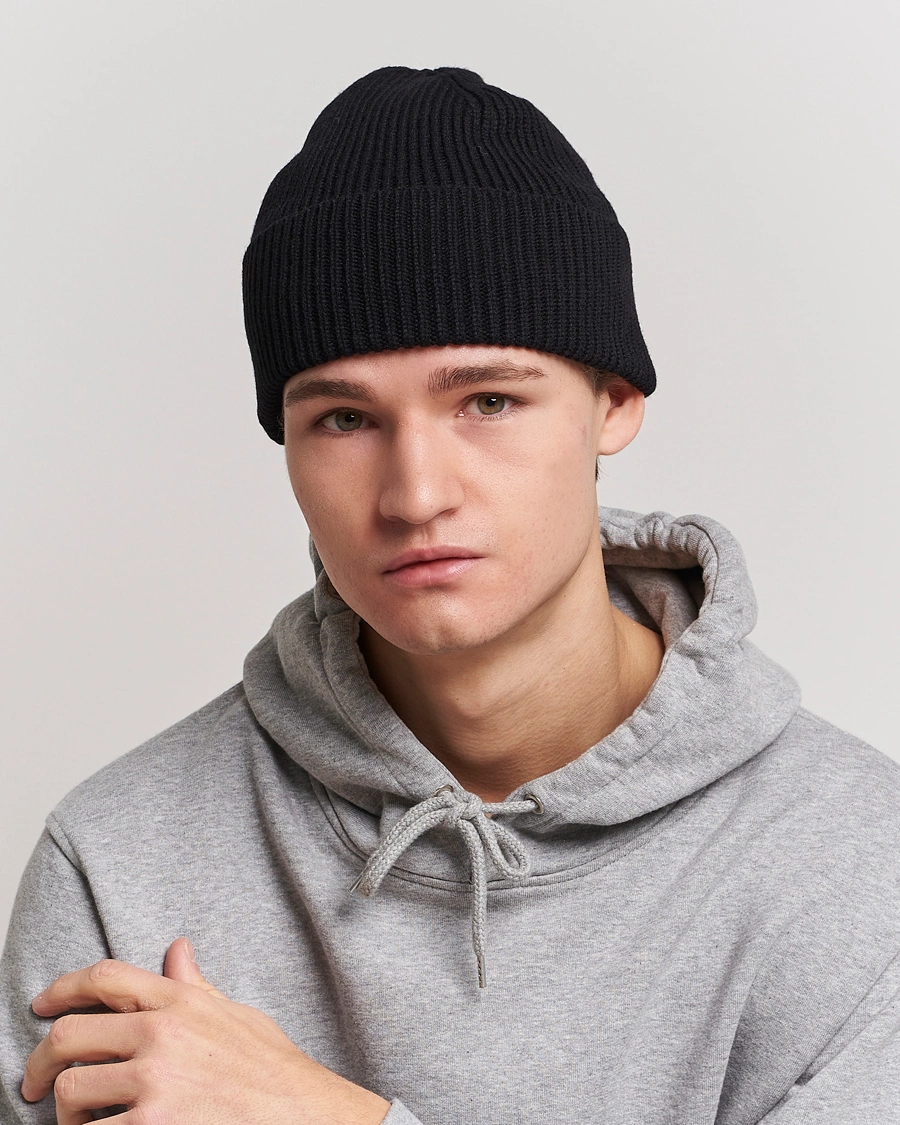 Herre | Huer | Colorful Standard | Merino Wool Beanie Deep Black