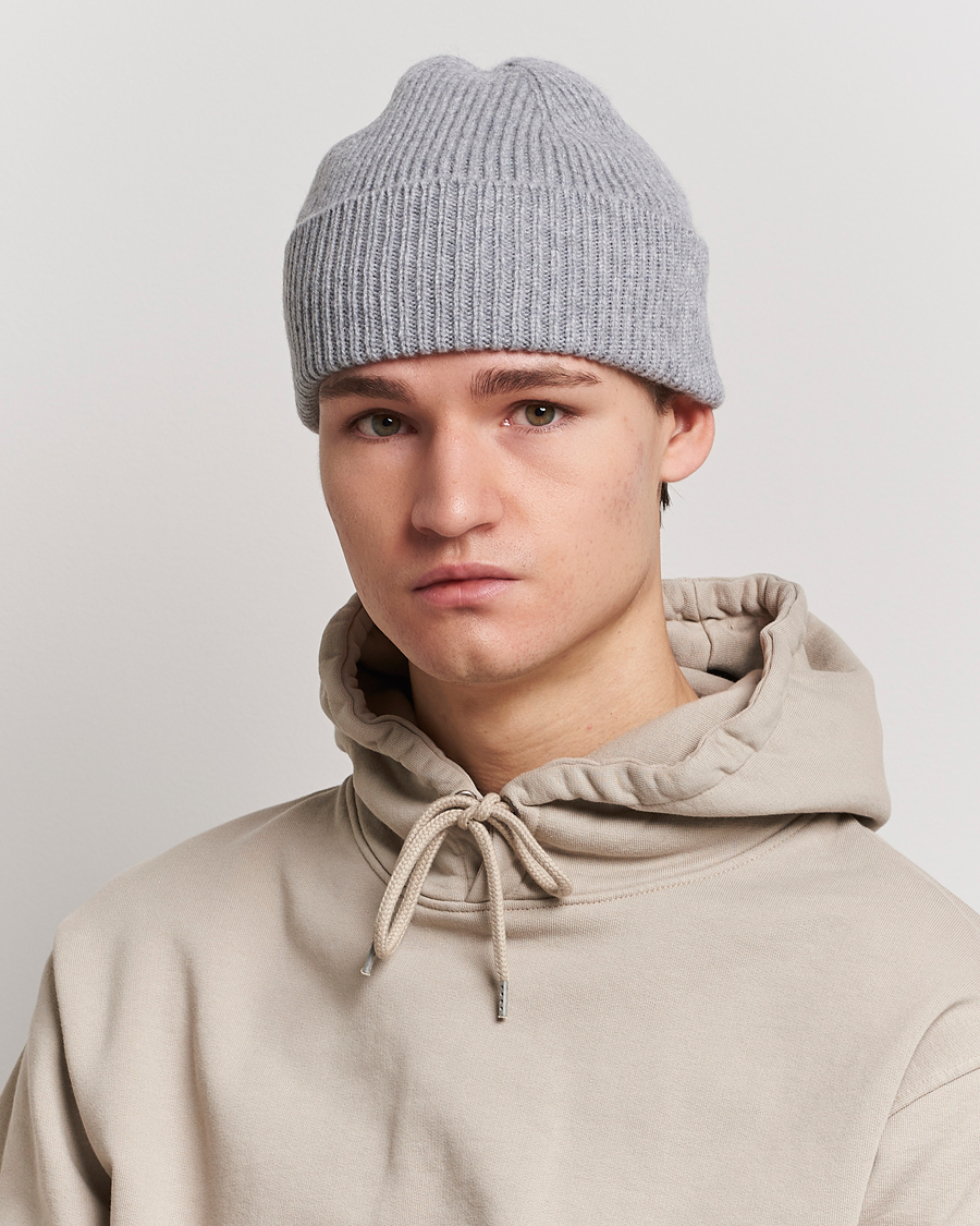 Herre | Basics | Colorful Standard | Merino Wool Beanie Heather Grey