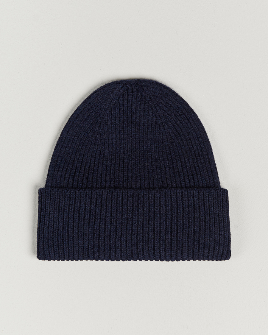 Herre | Huer | Colorful Standard | Merino Wool Beanie Navy Blue