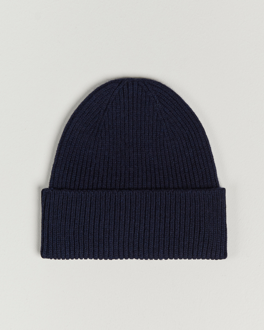 Herre | Huer | Colorful Standard | Merino Wool Beanie Navy Blue
