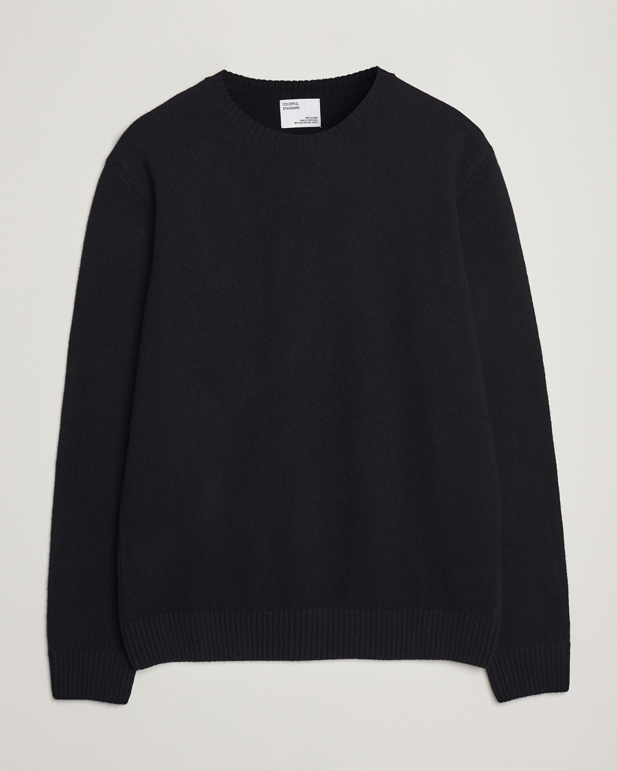 Herre | Trøjer | Colorful Standard | Classic Merino Wool Crew Neck Deep Black